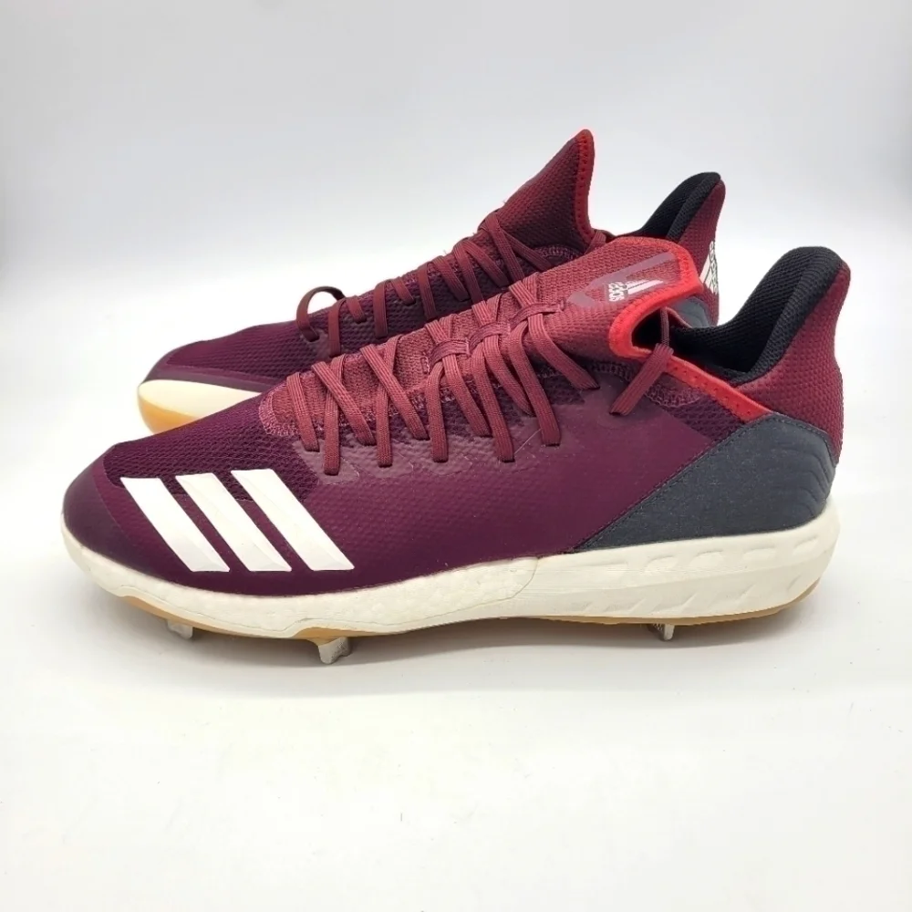 Adidas Shoes Men 14 Boost Icon 4 Metal Baseball Cleats NEW Maroon